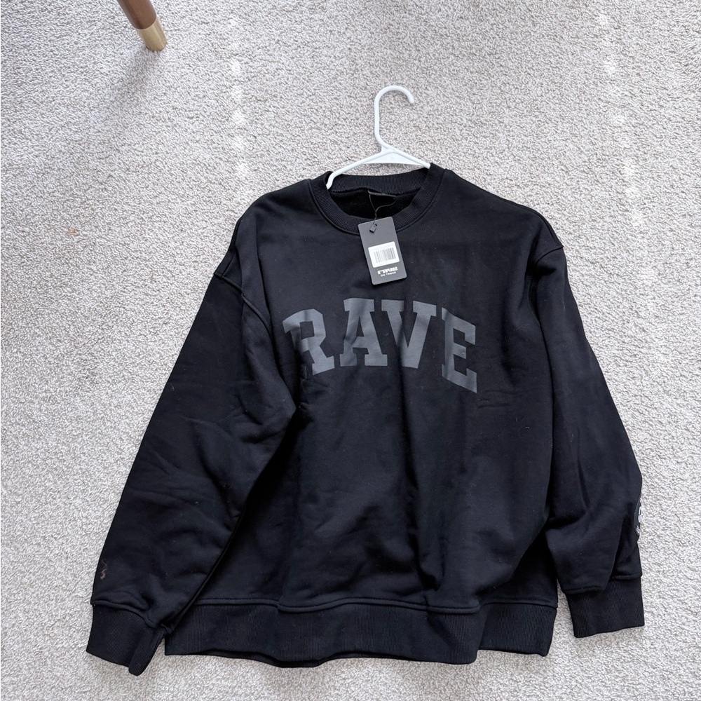 RAVE  Black Crewneck Sweater